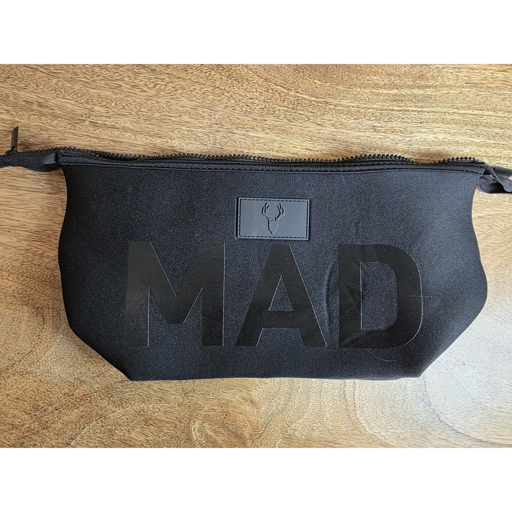 Mad Rabbit Bag, Black, Neoprene  Zip Up Toiletry Travel Bag
